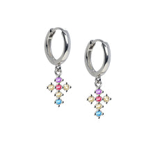 Charger l'image dans la galerie, Boucles d'oreilles argent arc-en-ciel Croce