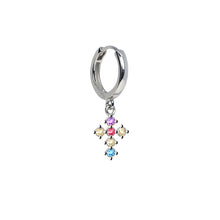 Charger l'image dans la galerie, Boucles d'oreilles argent arc-en-ciel Croce