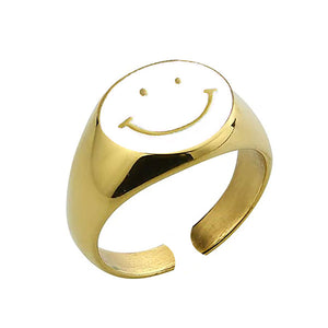 Happy Bianco Gold Plated Ring