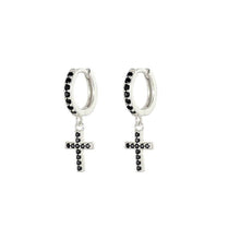 Load image into Gallery viewer, Earrings Cristo Nero Silver
