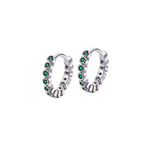 Load image into Gallery viewer, Emerald Silver Granada Earrings
