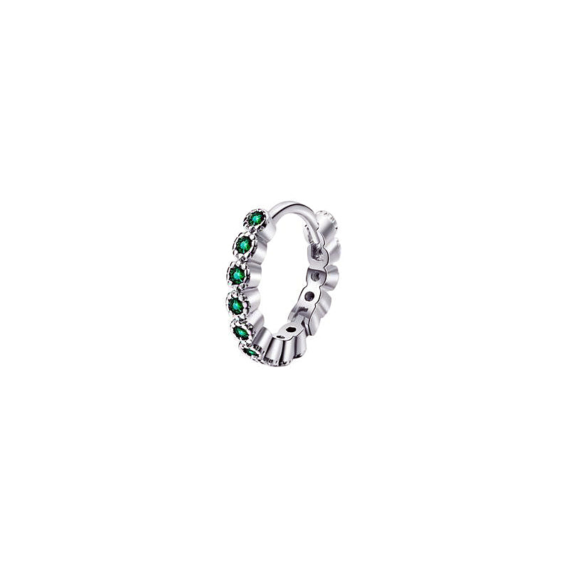 Emerald Silver Granada Earrings